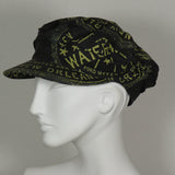 Meter Cap, Gold on Black Cotton, Size Large