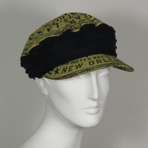 Meter Danby Cap, Black on Khaki Cotton, Size Medium/Large