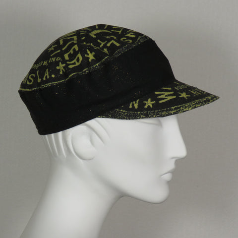 Meter Engineer Cap, Gold on Black Cotton, Size Small