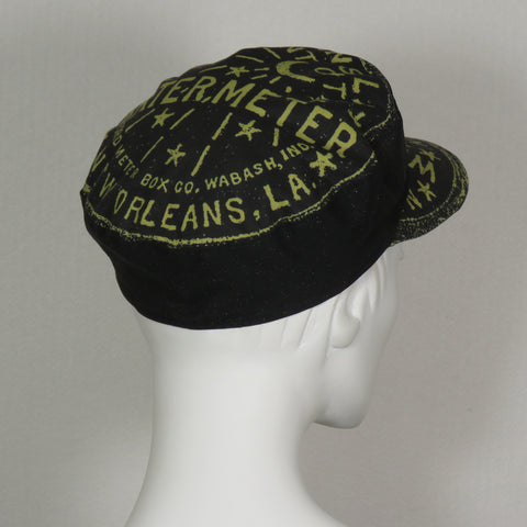 Watermeter Engineer Cap, Gold on Black Cotton, Size Large