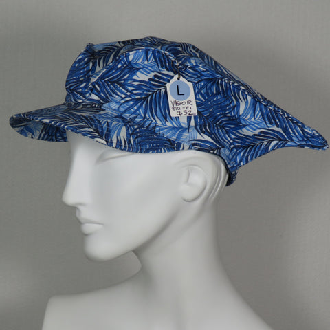 Kabuki Tri Fi with Visor, Blue Fern Print, Size Large