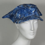 Kabuki Tri Fi with Visor, Blue Fern Print, Size Large