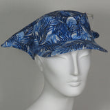 Kabuki Tri Fi with Visor, Blue Fern Print, Size Small