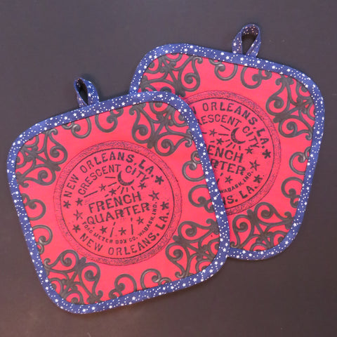 Pair of French Quarter Potholders (as shown)