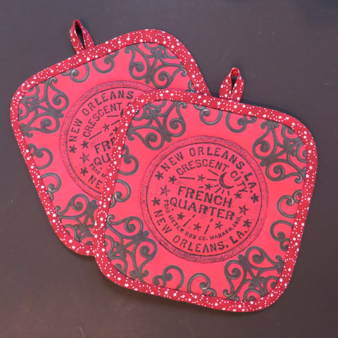 Pair of French Quarter Potholders (as shown)
