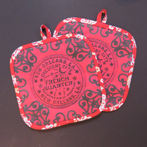 Pair of French Quarter Potholders (as shown)