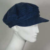 Cotton Flannel Taxi Cap, Blue, Size Medium