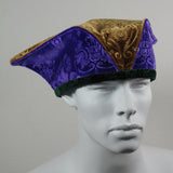 Kabuki Tri Fi, Purple Green and Gold Embossed Velvet, Size Large