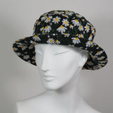 Soiree, Embroidered Flowers on Black, Size Small