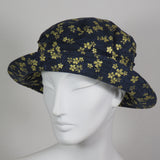 Soiree, Gold Flowers on Blue, Size Medium