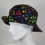 Soiree, Multi -Color Music Notes on Black, Size Medium