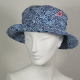 Soiree, Flowers on Blue, Size Medium