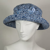 Soiree, Flowers on Blue, Size Large
