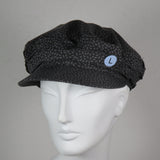 Taxi Cap, Grey Leaves on Black, Size Large