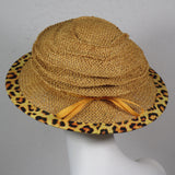 Frizbi, Gold with Leopard Print Edge