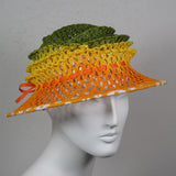 Frizbi, Green, Yellow and Orange Ombre with Edge