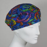 Cotton Beret, Piano Key Print, Size Medium