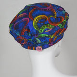 Cotton Beret, Piano Key Print, Size Medium