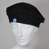 Cotton Beret, Black, Size Large