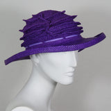 Lido, Purple with Flat Weave Brim