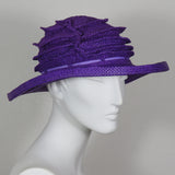 Lido, Purple with Flat Weave Brim