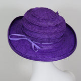 Lido, Purple with Flat Weave Brim