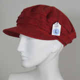 Taxi Cap, Wine Flannel, Size Large