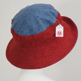 Soiree, Cotton Flannel, Brick and Blue, Size Medium