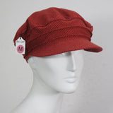 Taxi Cap, Cotton Flannel, Textured Brick, Size Medium