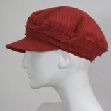 Taxi Cap, Cotton Flannel, Textured Brick, Size Medium