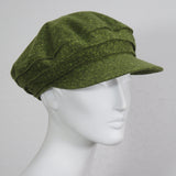 Taxi Cap, Cotton Flannel, Moss, Textured, Size Large