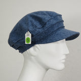 Taxi Cap, Cotton Flannel, Denim, Size Small
